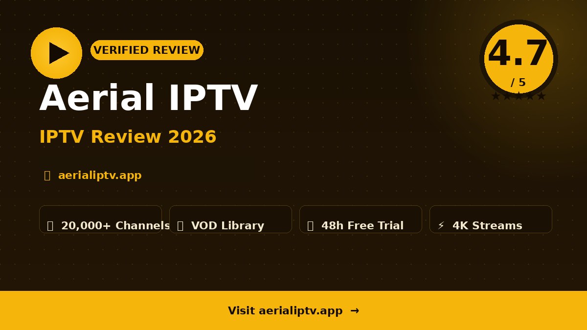 Aerial IPTV Review 2026