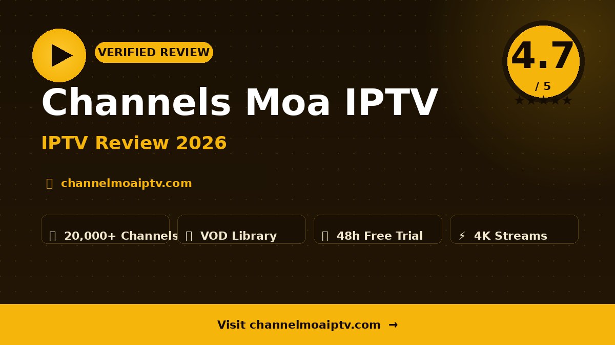 Channels Moa IPTV Review 2026