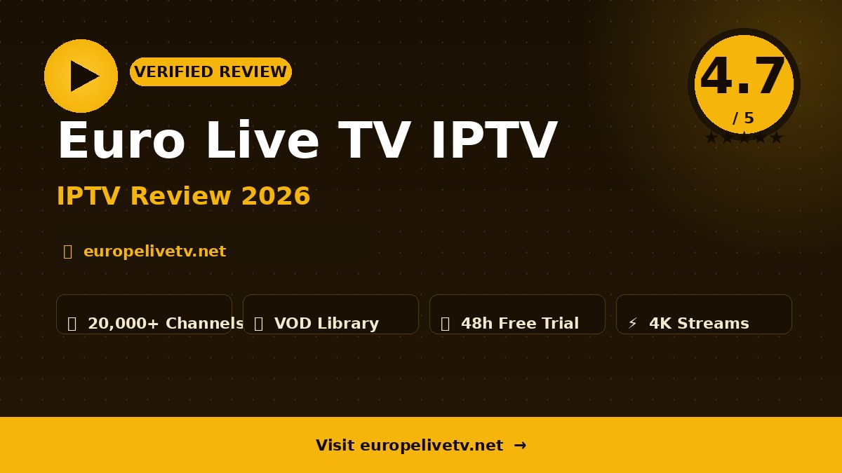Euro Live TV IPTV Review 2026