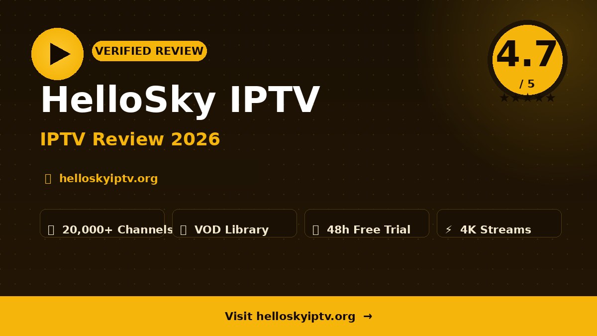 HelloSky IPTV Review 2026