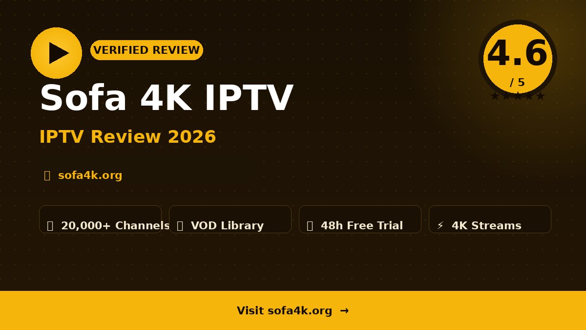 Sofa 4K IPTV Review 2026